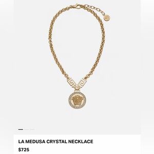 Versace Gold Medusa Crystal Necklace